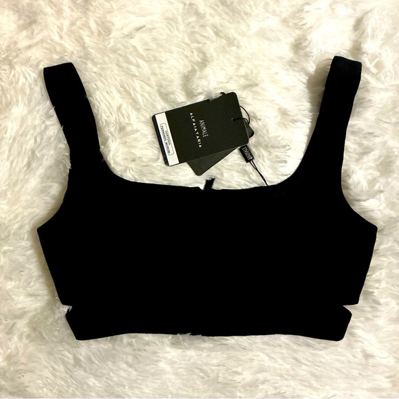 Animale Alfaiataria Black Cropped Top - Size 36 (NEW With Tags!) 🖤✨ - Picture 1 of 7